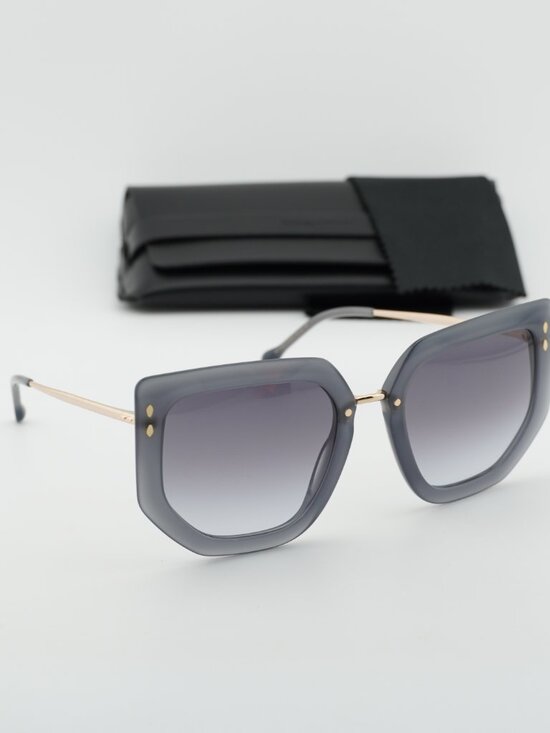 Isabel Marant IM 0149/S 0FT3 GB Geometric Sunglasses - Grey/Gold main image 5